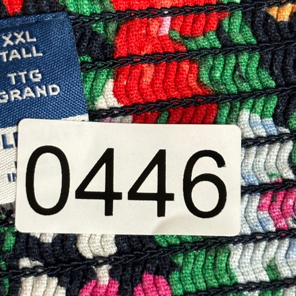 Old Navy Dress Women’s XXL Tall Blue Green Floral Spaghetti Strap Linen Blend - Picture 16 of 16